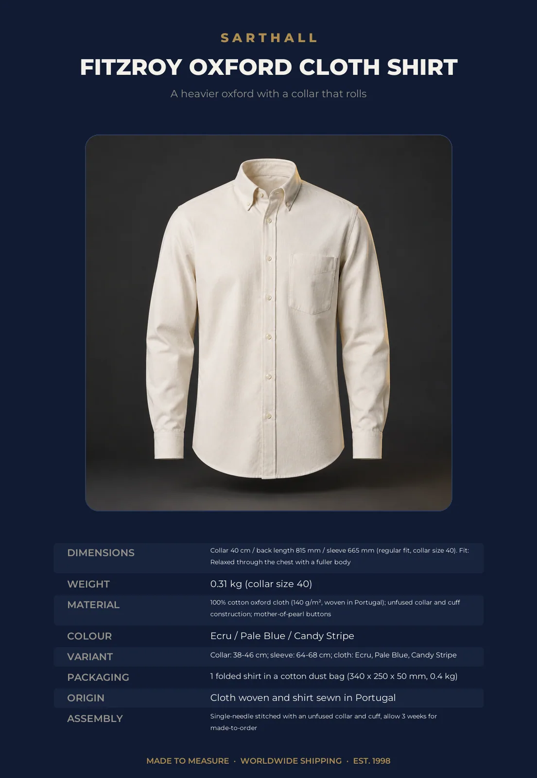 Fitzroy Oxford Cloth Shirt - Image 9