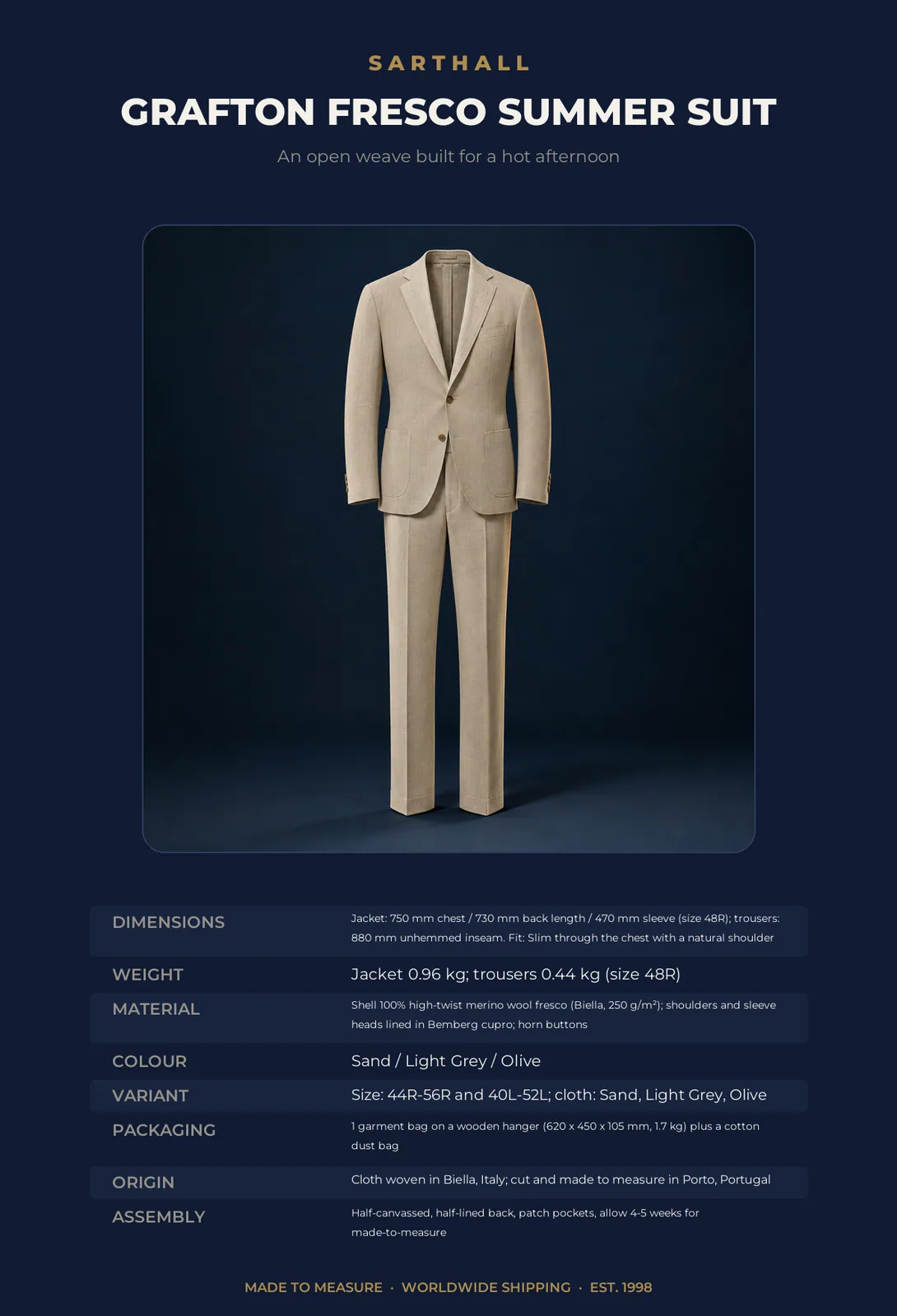 Grafton Fresco Summer Suit - Image 9