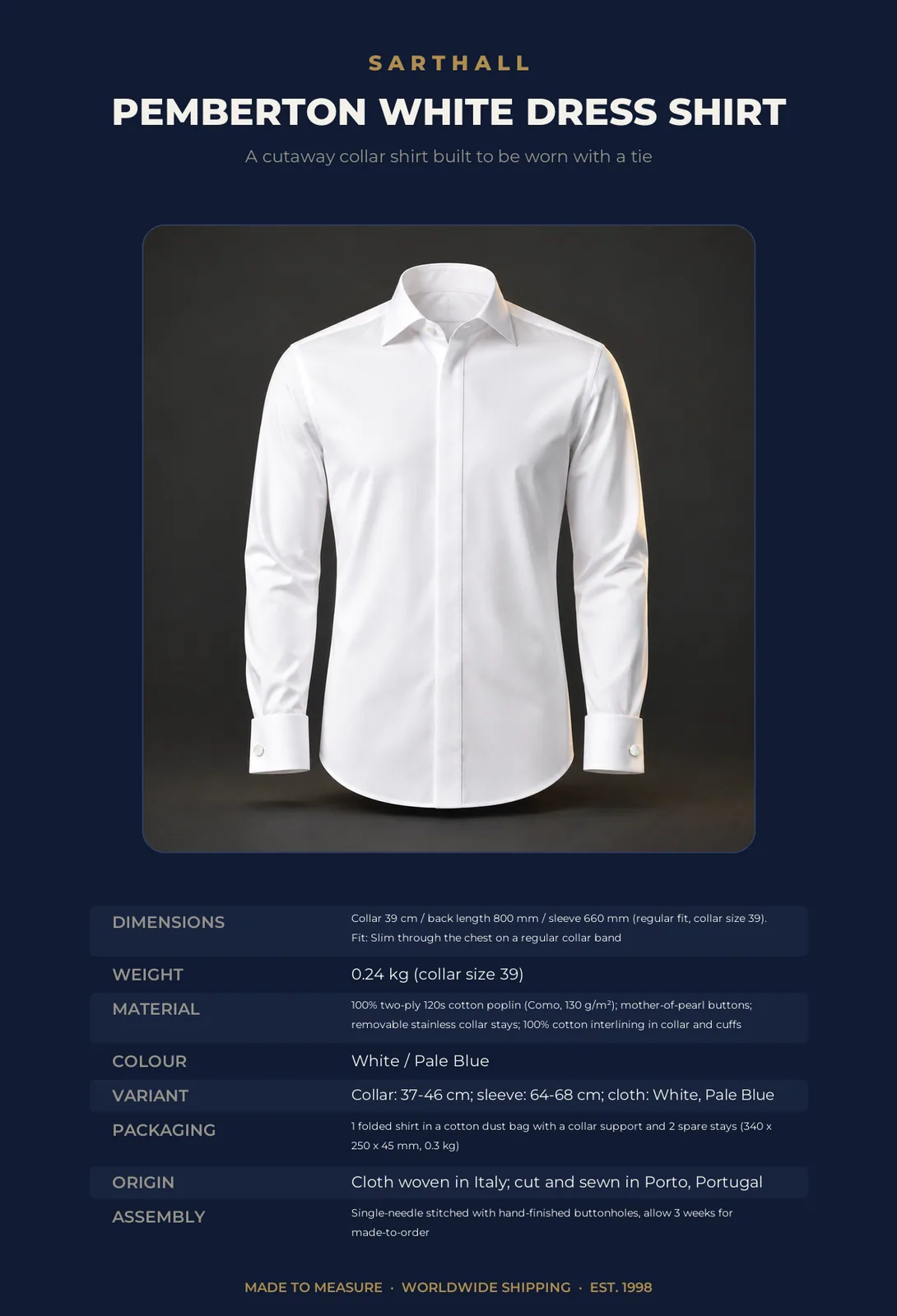 Pemberton White Dress Shirt - Image 9